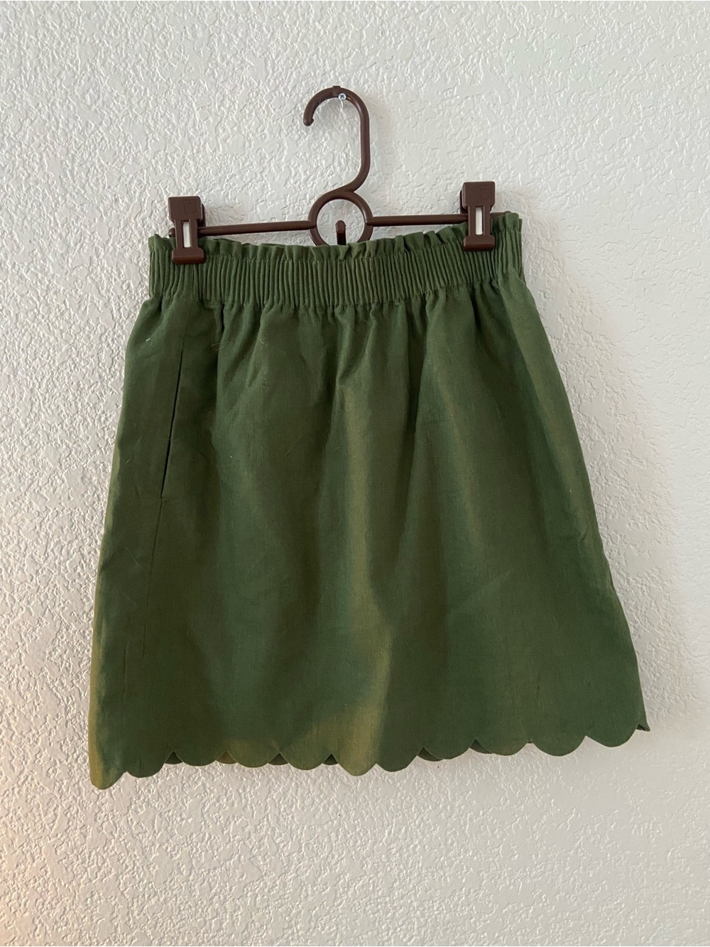 J.Crew Scalloped Linen-Cotton Sidewalk Skirt